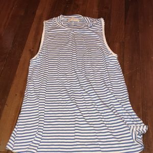 Blue and White Striped Tank Top